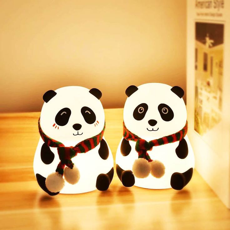 Cute Panda Silicon Night Lamp 7 Colour Changing Light for Kids Bedroom, USB Rechargeable