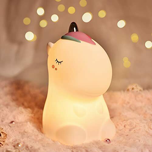 Cute Silicone LED Night Light Lamps USB Rechargeable Mood Lamps Cute Nightlights Bedroom Lamp