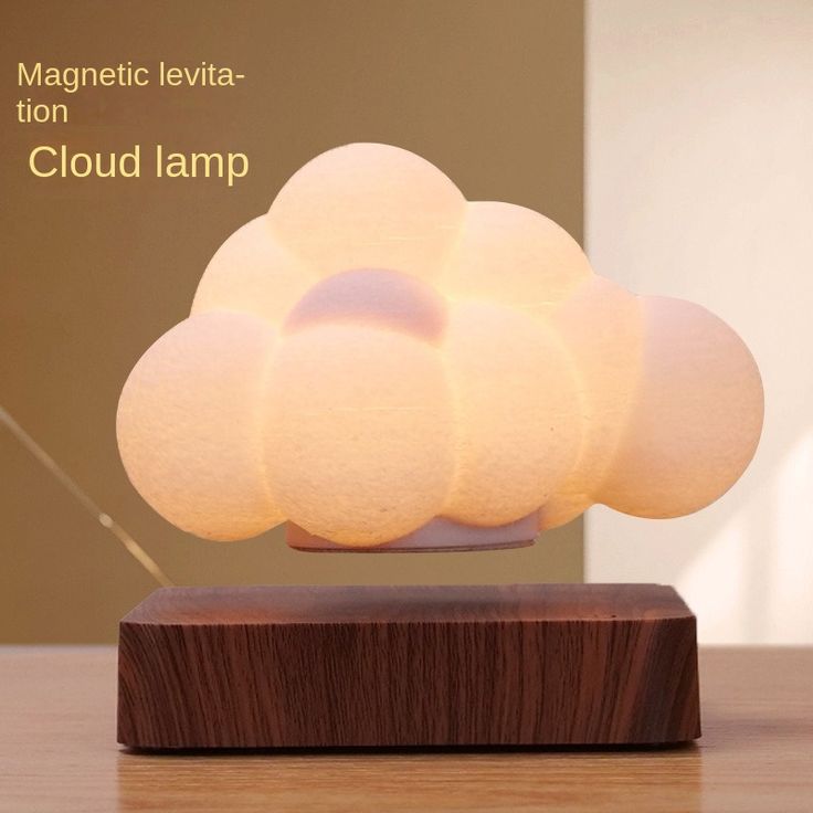 Floating Cloud Lamp Magnetic Levitating Lamp Cloud Night Light Table Lamp 360 Degree Automatic Rotating with 3 Modes Lighting for Office Bedroom Home Decor etc.