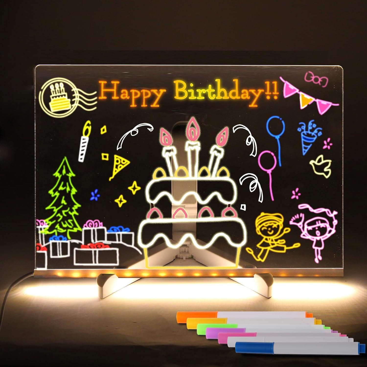 3D Acrylic Writing Board with 13 Pen