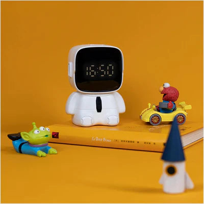 Astronaut Cute Emotions Digital Alarm Clock, Kids LED Electronic Clock Snooze Mode, Loud Volume, 8 Levels of Volume Adjustment, Many Types of Ringtones With Countdown Timer Clock For Children Birthday Present, Home Decor, Return Gifts.