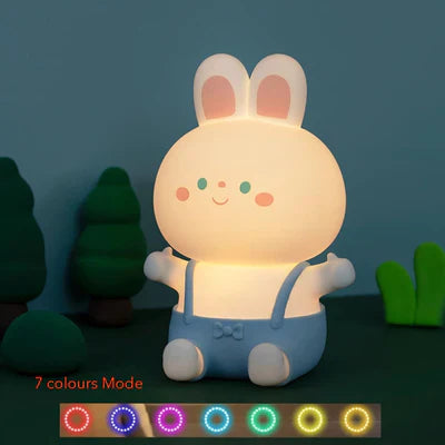 USB Rechargable Rabbit Night Light Lamp for Kids Bedroom, Birthday Gifts, Home Decor, Return gifts etc.