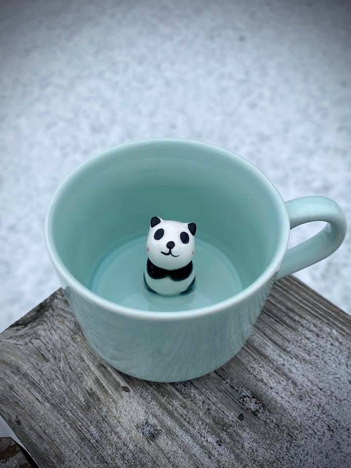 Cute 3D Panda Inside Coffee & Tea  Mug For Tea and Coffee Lovers, Cute Cartoon Animal Mug