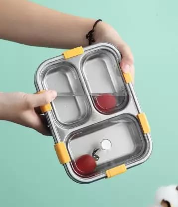 3 Compartment Stainless Steel Leakproof Lunchbox