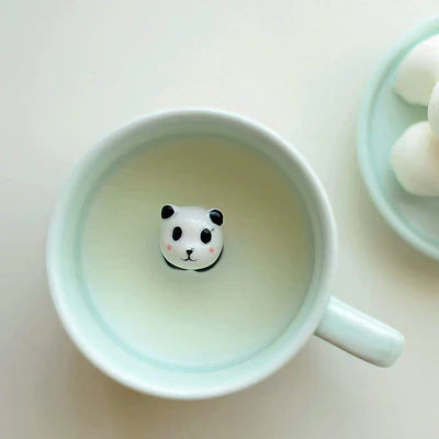 Cute 3D Panda Inside Coffee & Tea  Mug For Tea and Coffee Lovers, Cute Cartoon Animal Mug