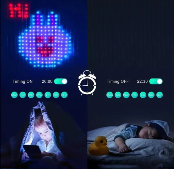 Strings Smart 400 Led Curtain Light Bluetooth App Music Sync DIY Customize Pattern and Text RGB Colourful Light