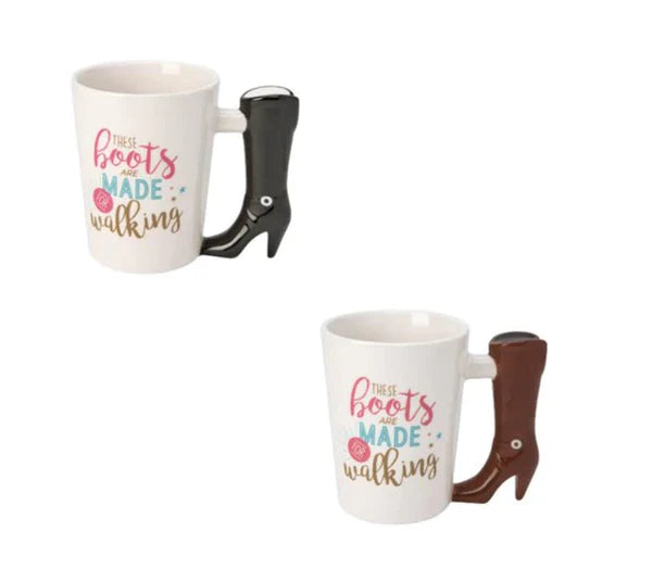 Stylish High Heel Boot Shape Handel Ceramic Coffee & tea Mug For Girls and women, Boots Lover Stylish People, Fashion Lover And Best Gift Idea For Your Lady.