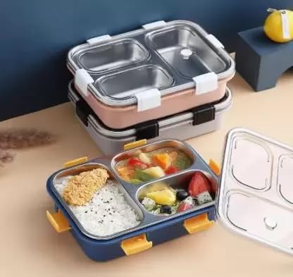 3 Compartment Stainless Steel Leakproof Lunchbox