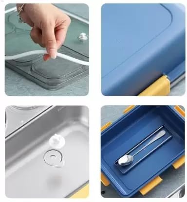 3 Compartment Stainless Steel Leakproof Lunchbox