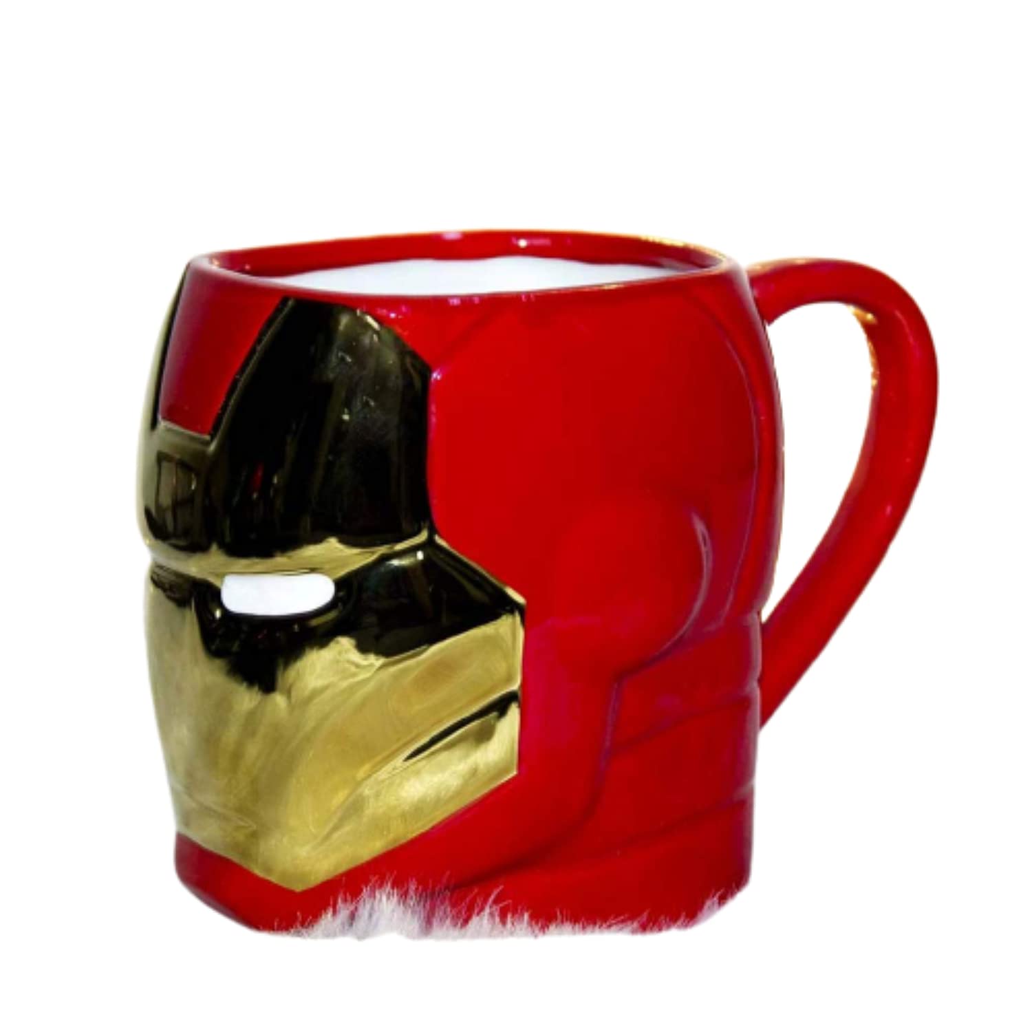 Coffee Tea Mug, Birthday Gift for Girls and Boys, Ceramic Coffee Mug, Iron Man Coffee Mug (Red & Silver, 500 ml)