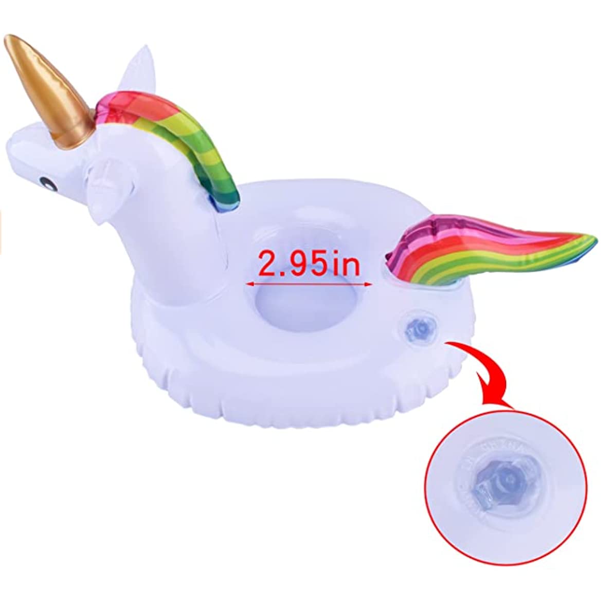 Water Pool Fun Inflatable 14 Unicorn Drink Holder (Free Air Pump)