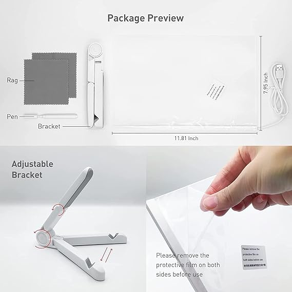 3D Acrylic Writing Board with 13 Pen