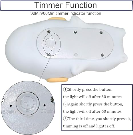 Cute Puppy Soft Silicone Baby Nursery Lamp-USB Rechargeable, Color Temperature and Brightness Adjustable, White and Warm can be Switched, Timing Function, Fabulous Ideal Gift.