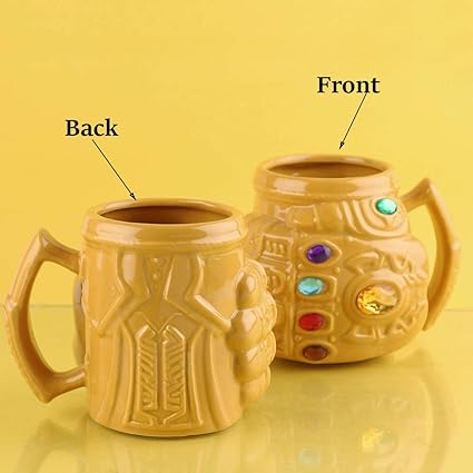 Ceramic 3D Thanos Diamond Coffee Mug Gift for Boys and Girls, 450ml Capacity.