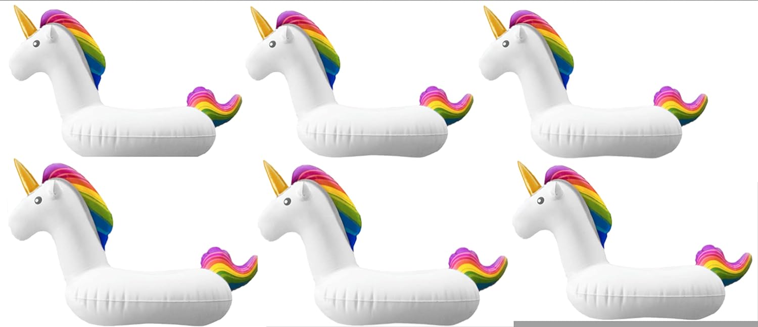 Water Pool Fun Inflatable 14 Unicorn Drink Holder (Free Air Pump)