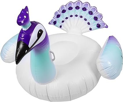 Peacock Pool Floats Inflatable Peacock Pool Float Large Ride On Pool Raft Lounger Island Beach Swimming Pool Party Decorations Pool Island for Adults Water Fun