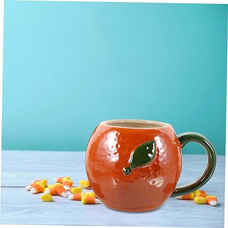 3D Orange coffee and tea Mug for home and Office use, Cute Orange Shape Mug, household products, mugs, creative fruit-shaped ceramic cups, Gift Fruit Cup fine Ceramics