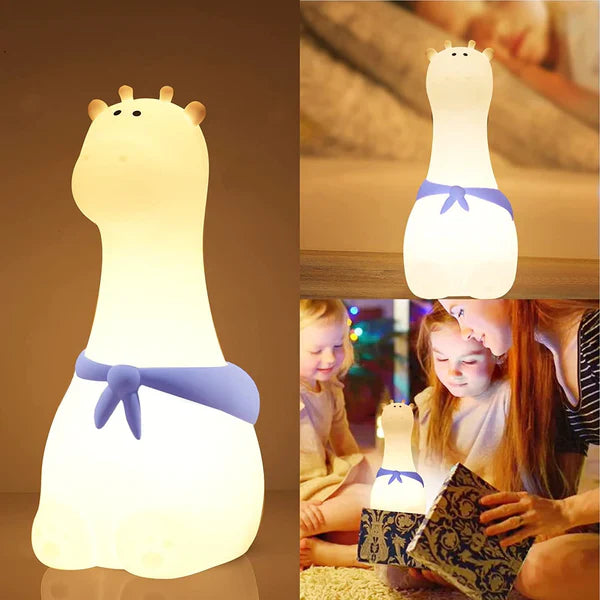 Giraffe Night Light for Kids, Cute Night Light Kids Night Lights for Bedroom, Room Decor for Girls Cute Night Light, Silicone Nursery Battery Baby Night Light, Cute Gifts for Kids Boy.