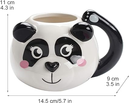 Panda Cute Face Coffee Mug, Ceramic Coffee Mug, Coffee Lover Gift Mugs , Panda Lover Mug, Lovely Gifts For Kids Girls& Boys etc.