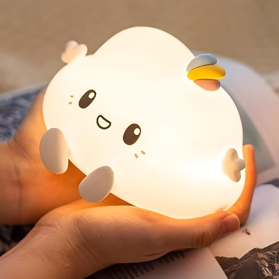 Cute Silicone LED Night Light Lamps USB Rechargeable Mood Lamps Cute Nightlights Bedroom Lamp