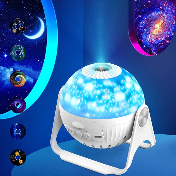 6 in 1 Galaxy Projector for Bedroom, Planetarium 360° Rotating Star Projector for Kids Room