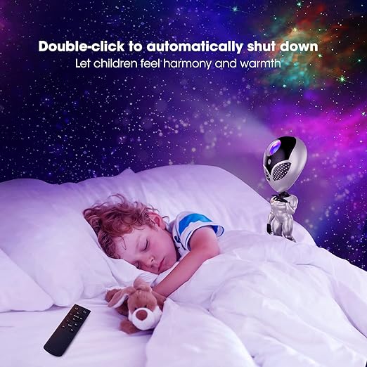 Alien Galaxy Star Projector Fog Night Light, LED Starry Sky Projector with Remote Control, Voice Dialogue System Timer, 360° Rotation, Sleeping Light Projector with 8 Colors Sleep Light for Home Decor, Ceiling, Party, Gaming Room, Bedroom etc.