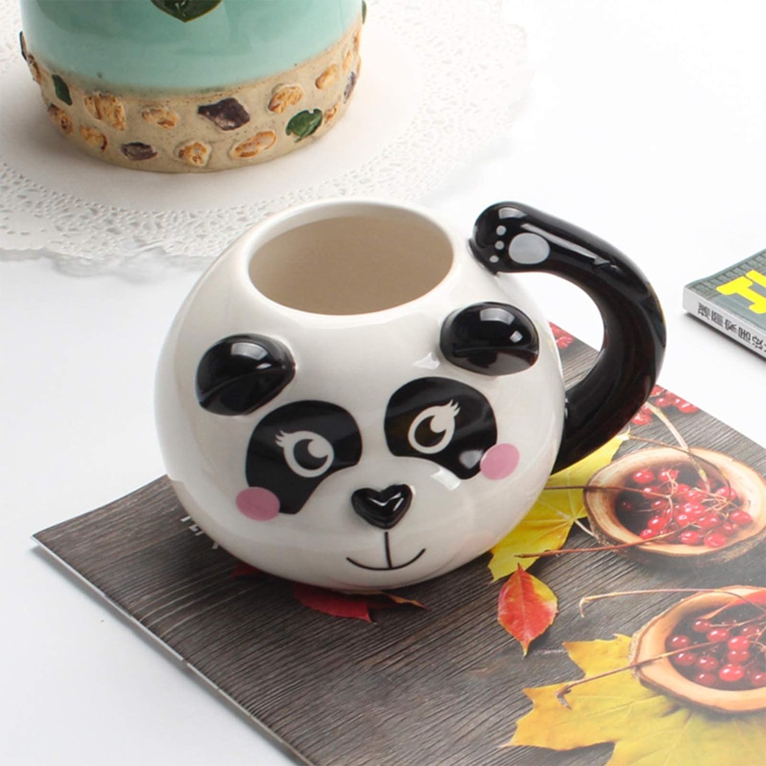 Panda Cute Face Coffee Mug, Ceramic Coffee Mug, Coffee Lover Gift Mugs , Panda Lover Mug, Lovely Gifts For Kids Girls& Boys etc.