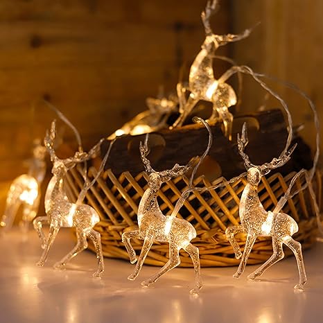 Diamond Fairy Deer Christmas String Lights