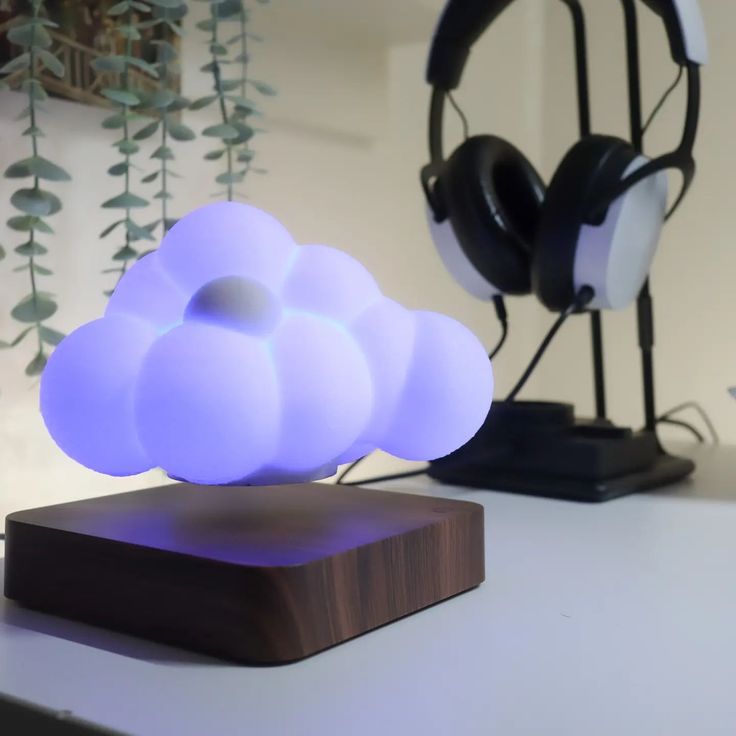 Floating Cloud Lamp Magnetic Levitating Lamp Cloud Night Light Table Lamp 360 Degree Automatic Rotating with 3 Modes Lighting for Office Bedroom Home Decor etc.