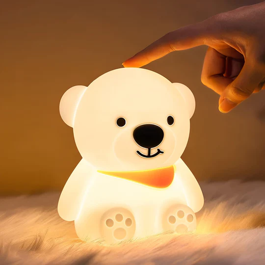 Cute Silicone LED Night Light Lamps USB Rechargeable Mood Lamps Cute Nightlights Bedroom Lamp