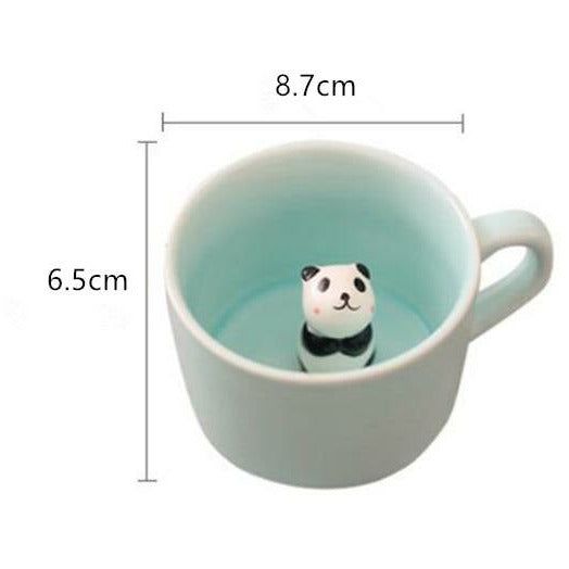 Cute 3D Panda Inside Coffee & Tea  Mug For Tea and Coffee Lovers, Cute Cartoon Animal Mug