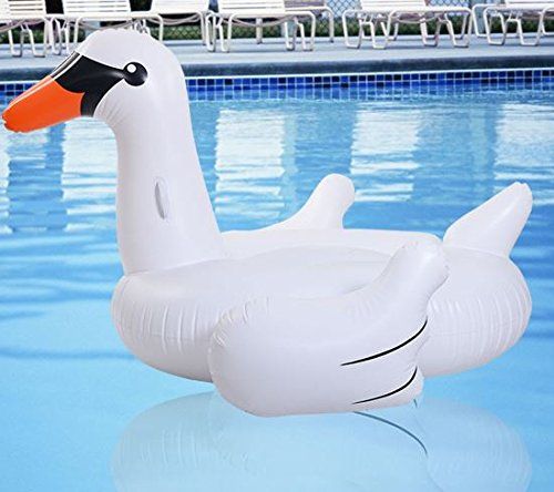 Swan pool inflatables boat,Water inflatable little swan floating row pvc blowing white swan floating bed for pool in hot summers.