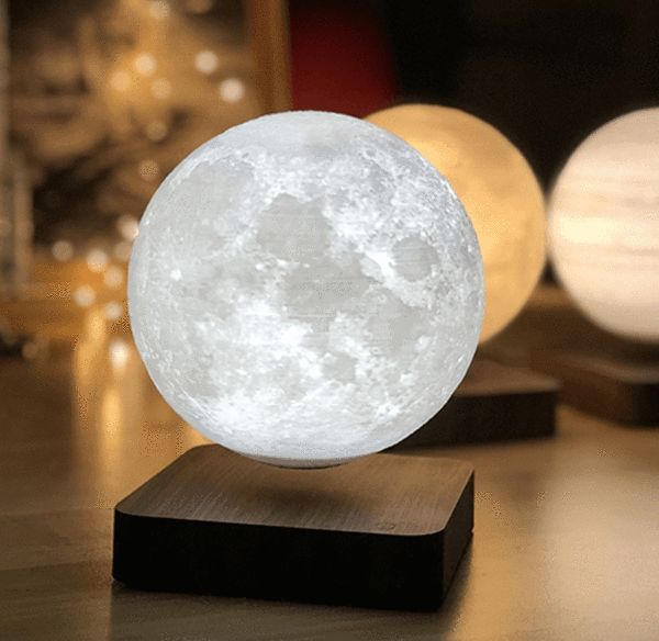 Floating Moon Lamp, Magnetic Levitating Moon Lamp, 15.9inch Spinning 3D Night Light with Magnetic Base, Room Decor Moon Light, Birthday Christmas Gifts for Kids