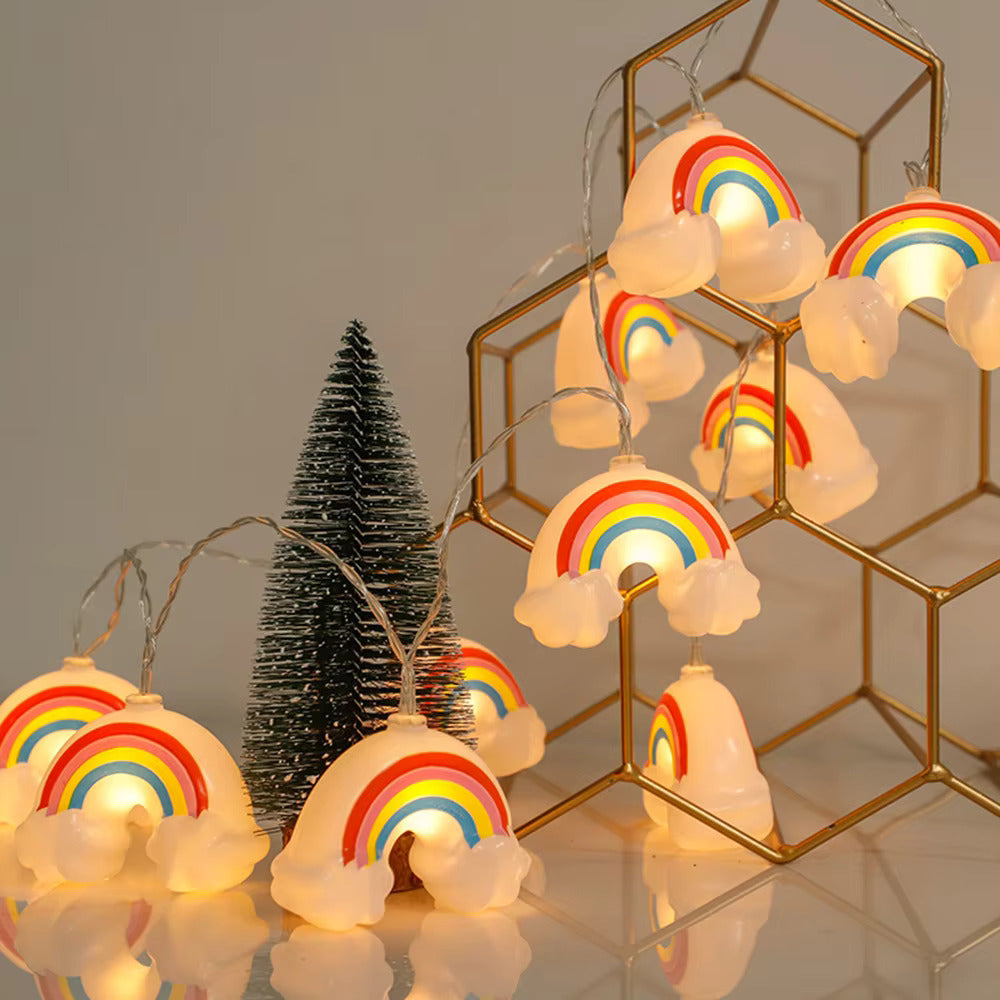 Rainbow & Cloud Festive String Lights