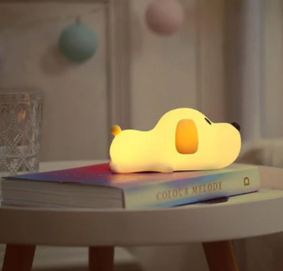 Cute Puppy Soft Silicone Baby Nursery Lamp-USB Rechargeable, Color Temperature and Brightness Adjustable, White and Warm can be Switched, Timing Function, Fabulous Ideal Gift.