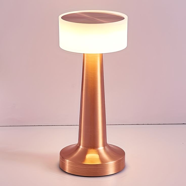 Wireless LED Touch Table Lamp Light with 3 Color Step less Dimming by Touch - Chic Indoor and Outdoor Table Lamp with Stylish Rounded Design for Home, Restaurant and More