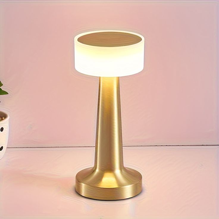 Wireless LED Touch Table Lamp Light with 3 Color Step less Dimming by Touch - Chic Indoor and Outdoor Table Lamp with Stylish Rounded Design for Home, Restaurant and More