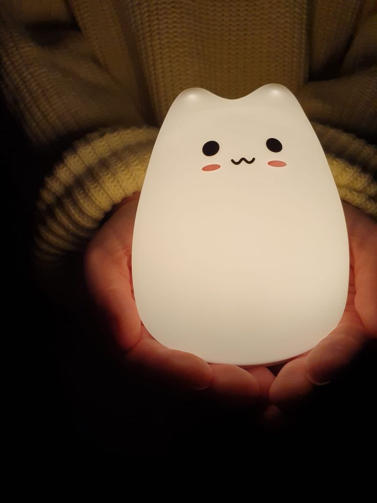 Kitty Night Light, USB Rechargeable Silicone Cute Cat Night Light for Kids With White Warm Light & 7 Color Changing LED Touch Breathing Lamp Nursery Nightlights for Kids bedroom, Birthday Gifts, Return Gift, Party mood , Home Decor Light .