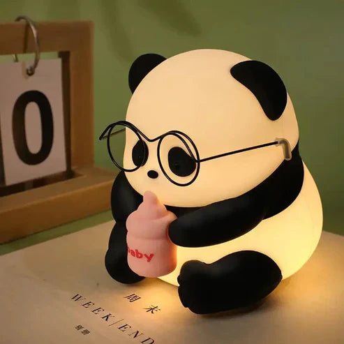 Cute Milk Bottle Panda Rechargeable Night Light