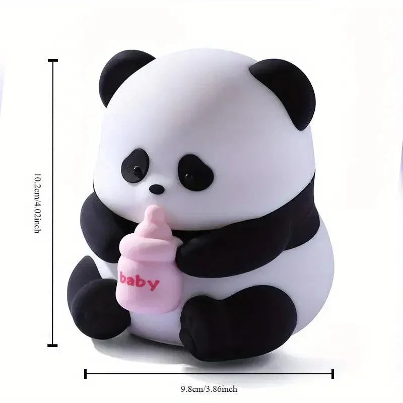 Cute Milk Bottle Panda Rechargeable Night Light