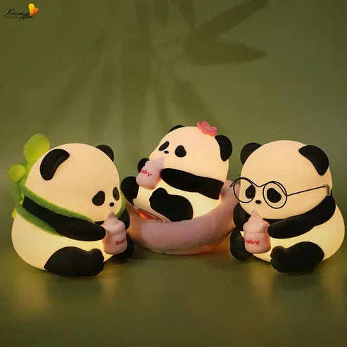 Cute Milk Bottle Panda Rechargeable Night Light