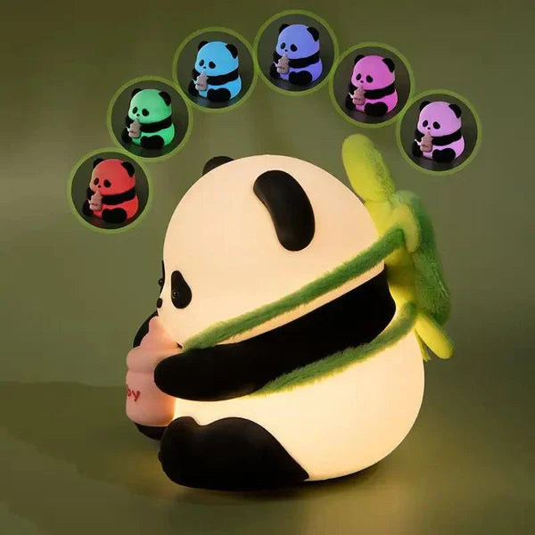 Cute Milk Bottle Panda Rechargeable Night Light