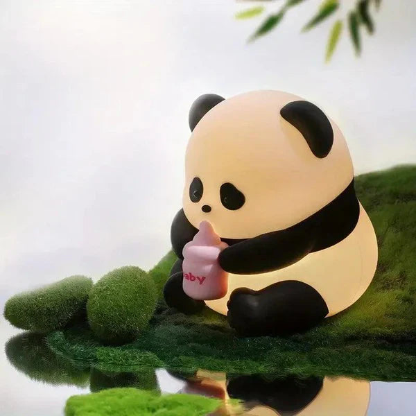 Cute Milk Bottle Panda Rechargeable Night Light