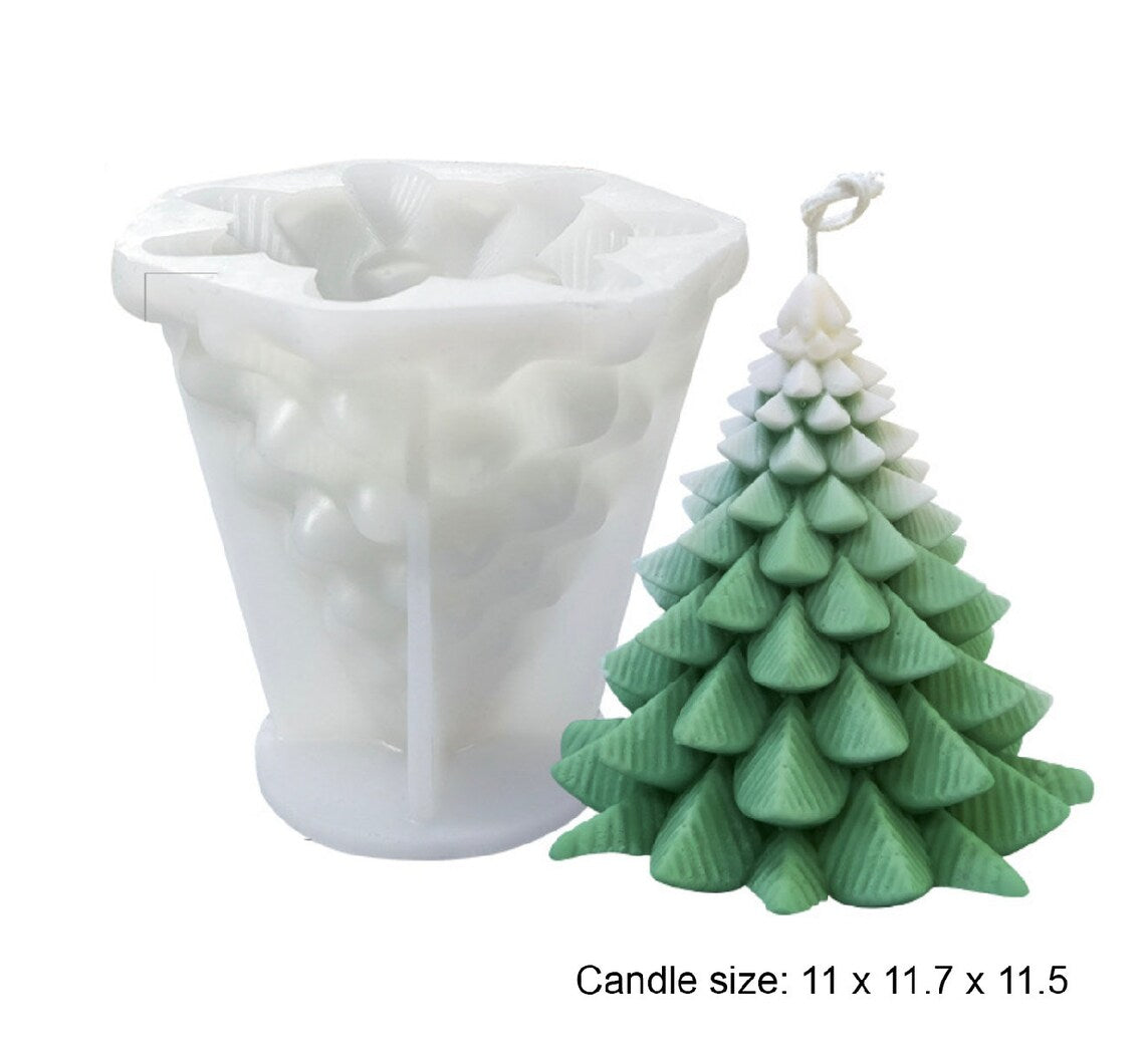 3D Christmas Tree Candle | Set of 3