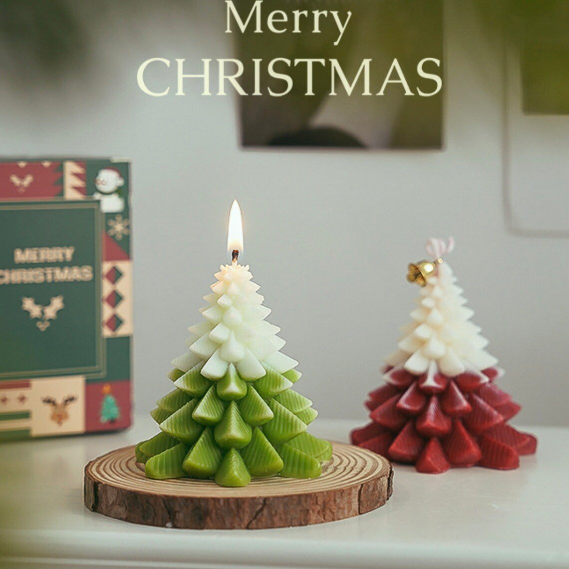 3D Christmas Tree Candle | Set of 3