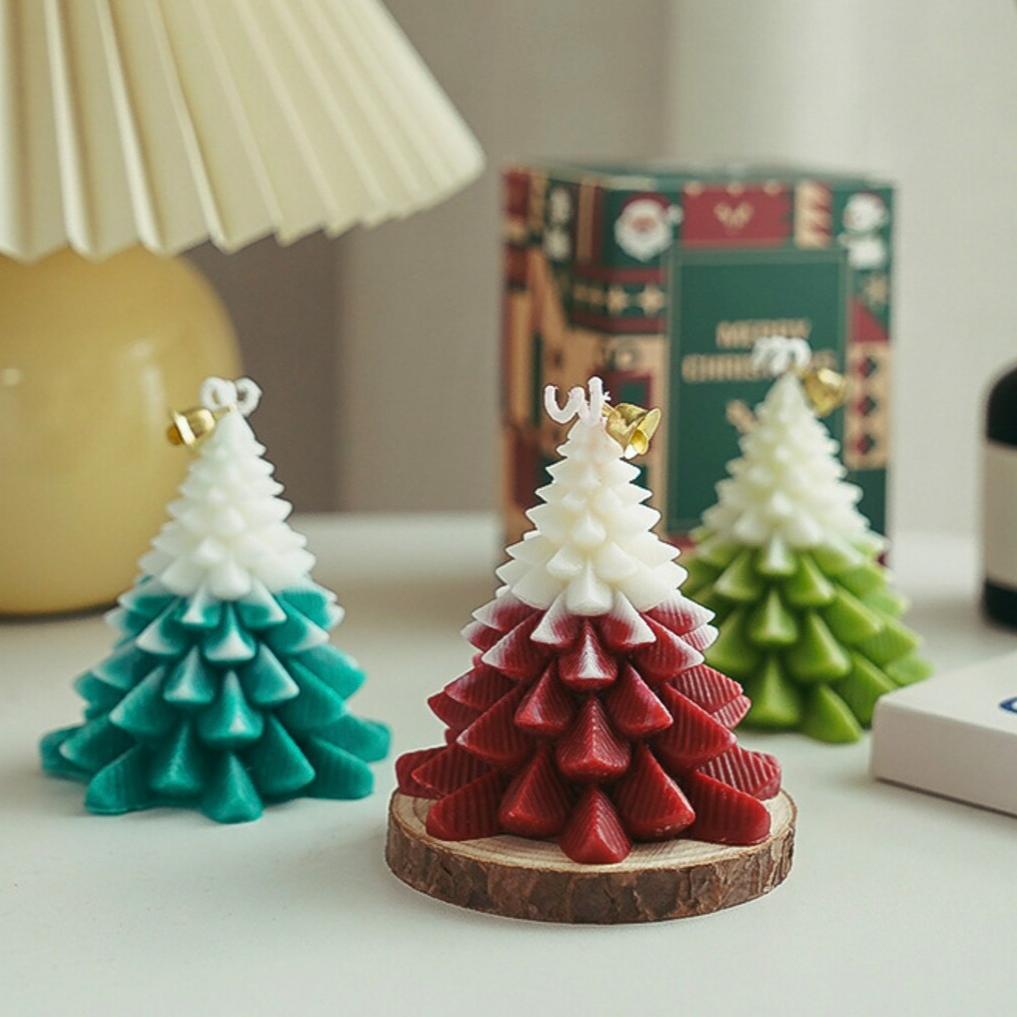 3D Christmas Tree Candle | Set of 3