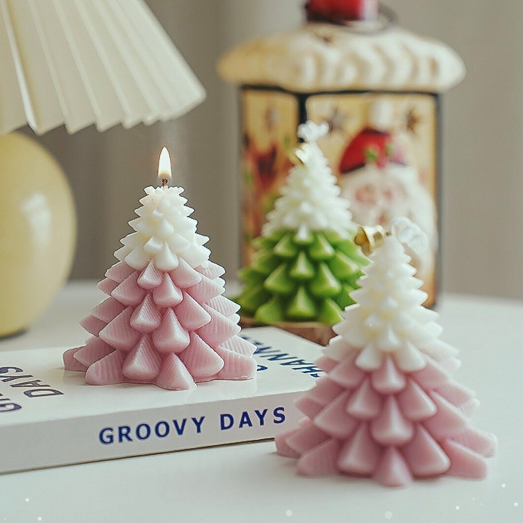 3D Christmas Tree Candle | Set of 3