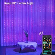 Strings Smart 400 Led Curtain Light Bluetooth App Music Sync DIY Customize Pattern and Text RGB Colourful Light