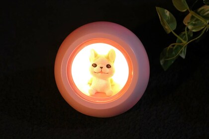 Cute Puppy Night Light Lamp Color LED Light Conversion Room Humidifier for Offices, Bedrooms, Car, Home (Pink)