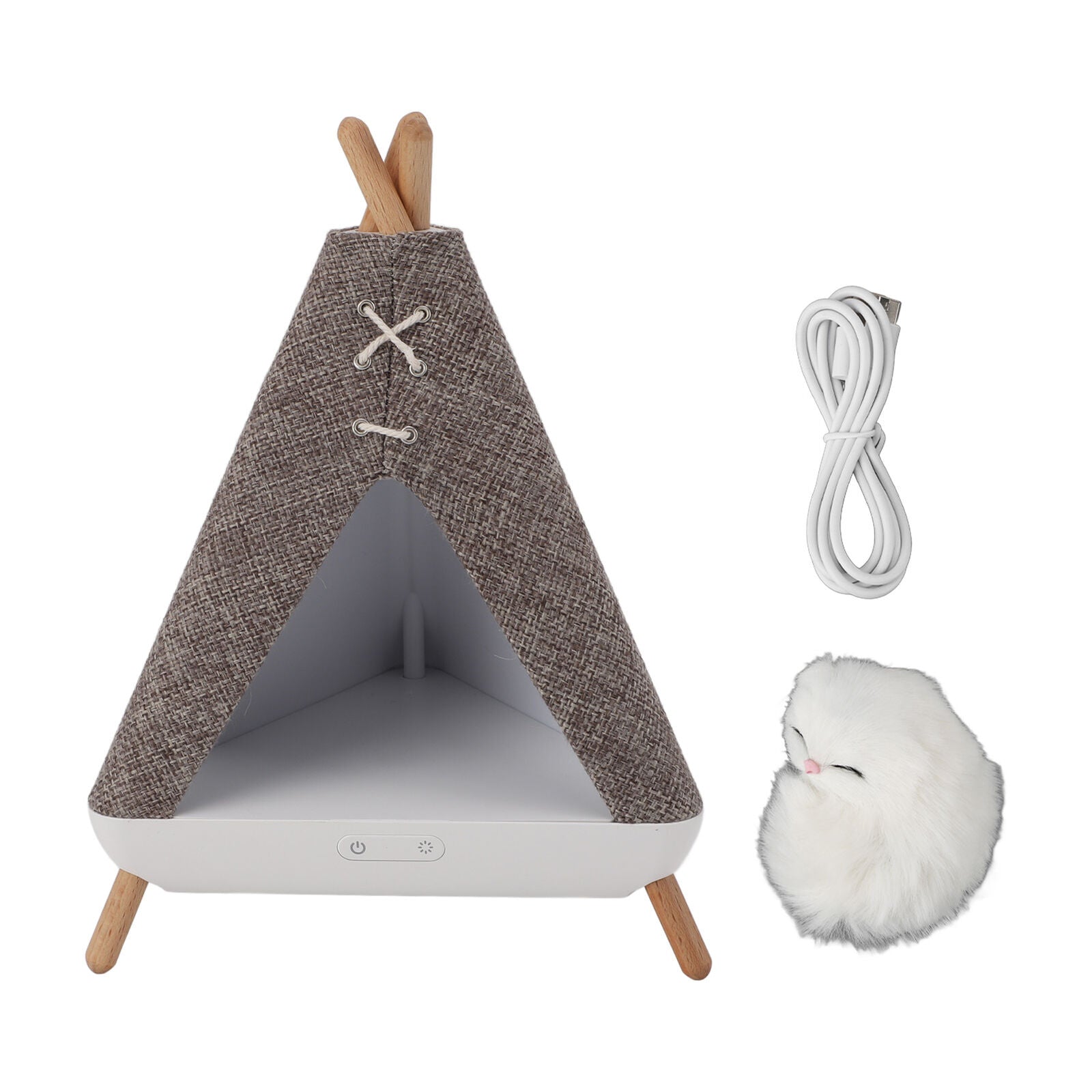 Cute Cat House in Tent Shape Lamp Night Light with Wireless Bluetooth Speaker for Bedroom, Home,  office, Party, Room décor,  Valentine,  Birthday Gifts etc.